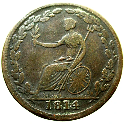 ½ Penny Token Wellington Token back