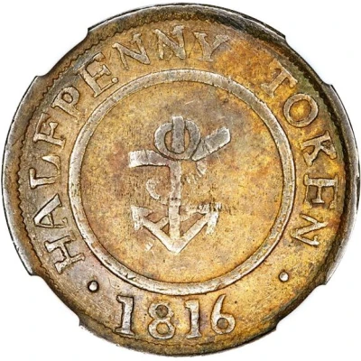 ½ Penny Token front