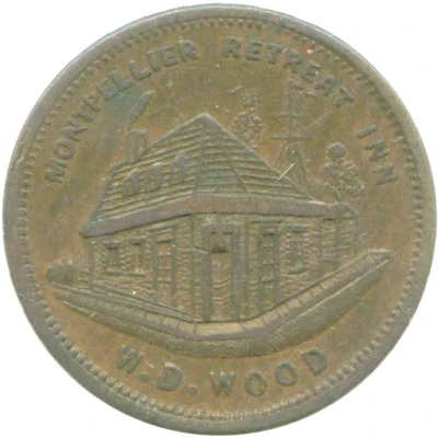 ½ Penny - W.D. Wood Hobart, Tasmania ND front