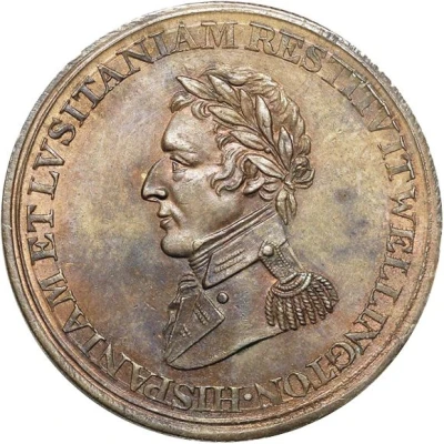 ½ Penny Wellington Peninsular token to Madrid front