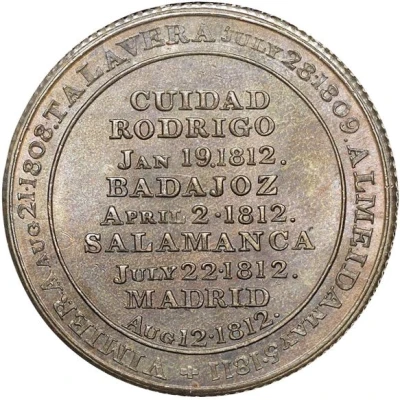 ½ Penny Wellington Peninsular token to Madrid back