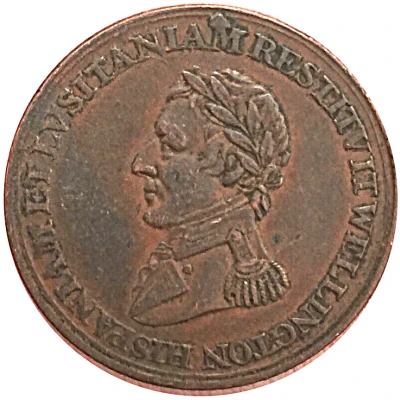 ½ Penny Wellington Peninsular token to Salamanca ND front