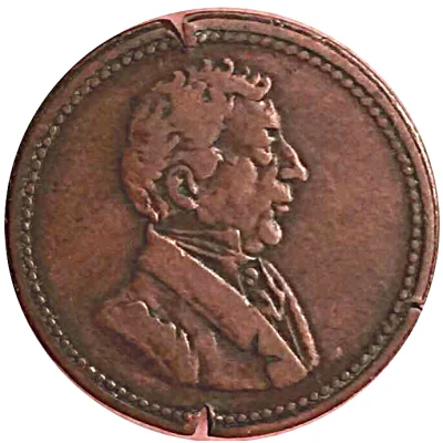 ½ Penny - Wellington Waterloo Large Bust design front