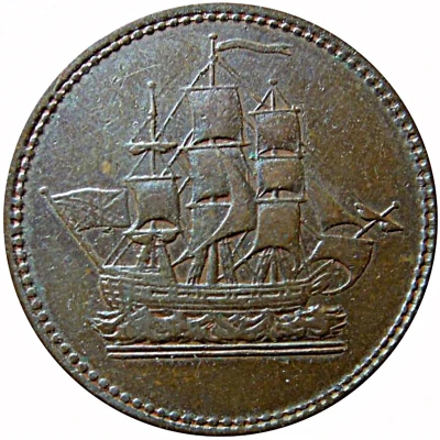 ½ Penny Wellington Waterloo - ship design front