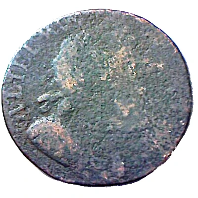 ½ Penny - William III 2nd issue front