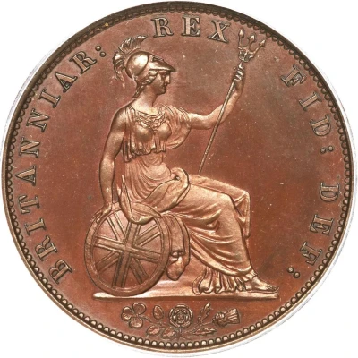 ½ Penny - William IV back