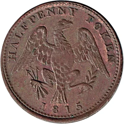 ½ Penny - imitation Britannia and Eagle back