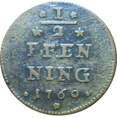 ½ Pfennig - Adam Frederick of Seinsheim back