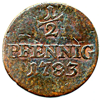 ½ Pfennig - Louis Günther II back