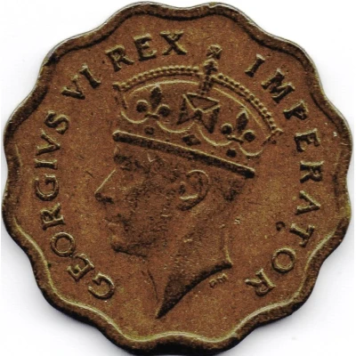 ½ Piastre - George VI front