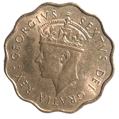 ½ Piastre - George VI front