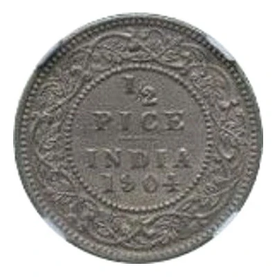 ½ Pice - Edward VII Nickel Pattern back