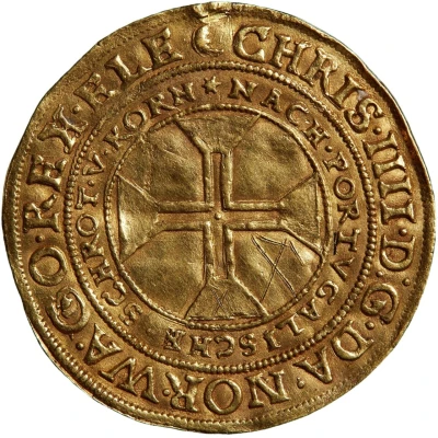 ¼ Portugaloser - Christian IV front