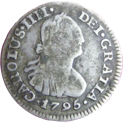 ½ Real - Charles IV Numeral IIII front