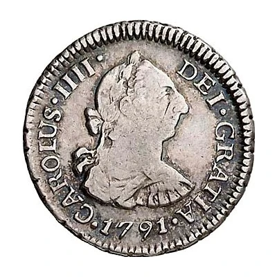 ½ Real - Charles IV bust of Charles III, CAROLUS IIII front