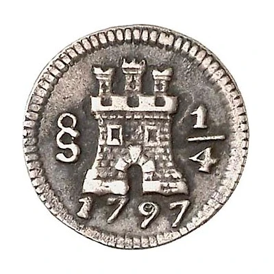 ¼ Real - Charles IV with mintmark front