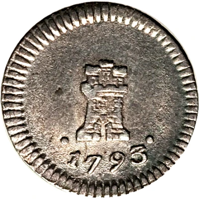 ¼ Real - Charles IV without mintmark front