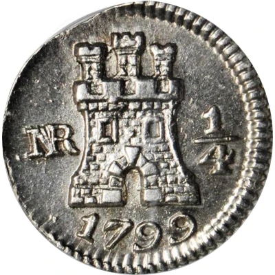 ¼ Real "Cuartillo" - Charles IV back