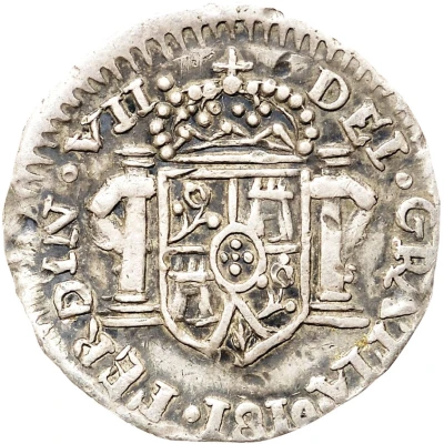 ½ Real - Ferdinand VII Royalist Coinage front