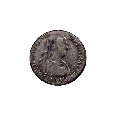 ½ Real - Ferdinand VII Royalist Coinage front