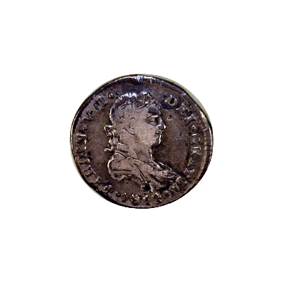 ½ Real - Ferdinand VII Royalist Coinage front