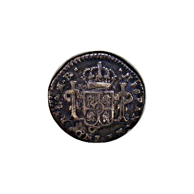 ½ Real - Ferdinand VII Royalist Coinage back