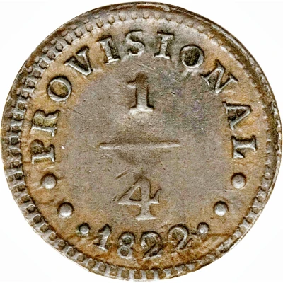 ¼ Real Provisional coinage back