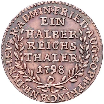 ½ Reichsthaler - Friederike Auguste Sophie Copper pattern strike back