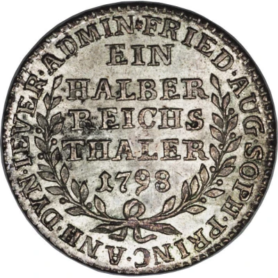 ½ Reichsthaler - Friederike Auguste Sophie back