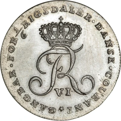 ⅙ Rigsdaler Courant "Offermark" - Frederik VI front