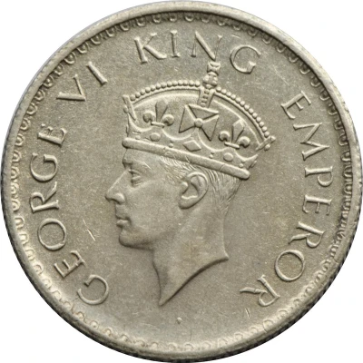 ½ Rupee - George VI front