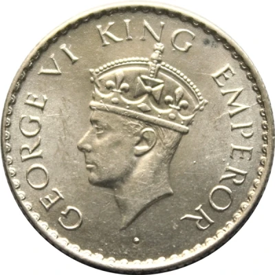 ¼ Rupee - George VI front