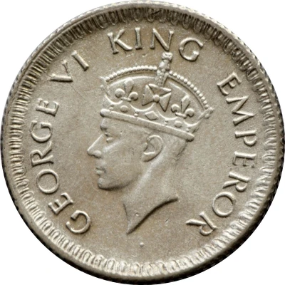 ¼ Rupee - George VI front