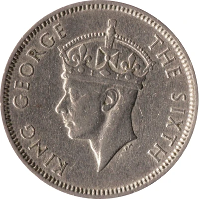 ½ Rupee - George VI front