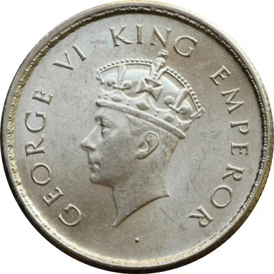 ½ Rupee - George VI front