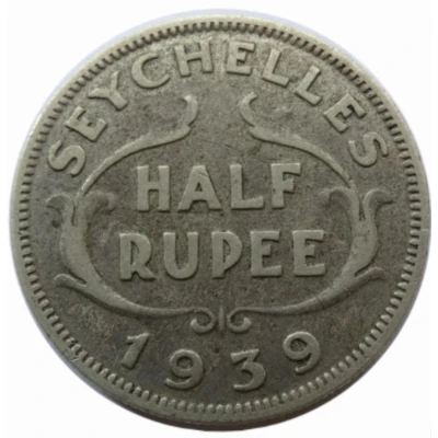 ½ Rupee - George VI back