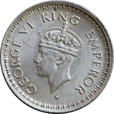 ¼ Rupee - George VI front