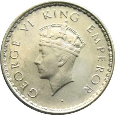 ¼ Rupee - George VI front