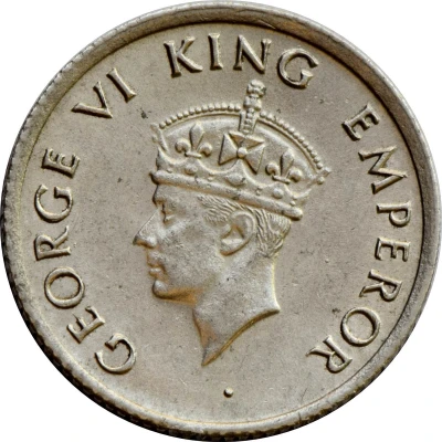 ¼ Rupee - George VI front