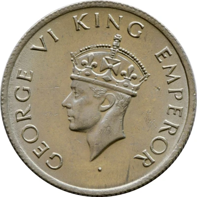 ½ Rupee - George VI front