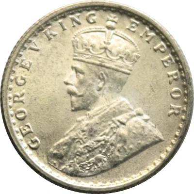 ¼ Rupee - George V front