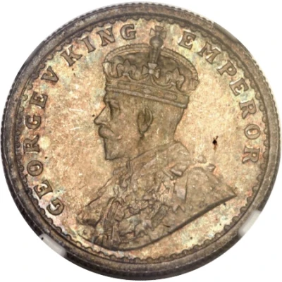 ½ Rupee - George V front