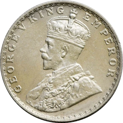 ½ Rupee - George V front