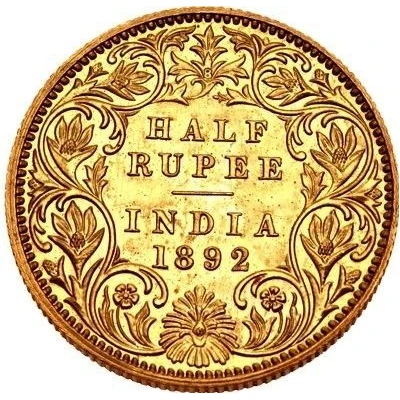 ½ Rupee - Victoria Pattern back