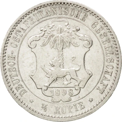 ¼ Rupie - Wilhelm II back