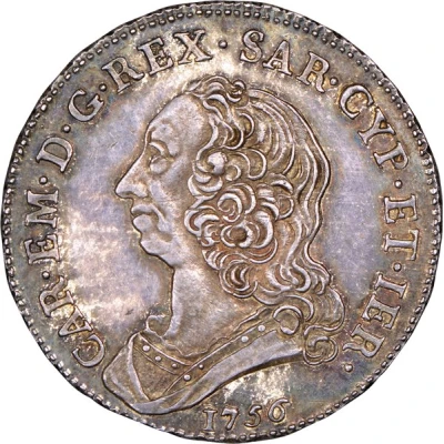 ½ Scudo - Charles Emmanuel III front