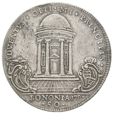 ½ Scudo Romano - Pius VI back