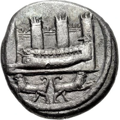 ½ Shekel - Ba'alshallim II Sidon 400 BC - 384 BC front