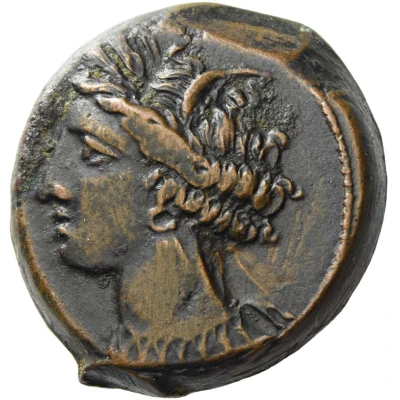 Æ Shekel with Punic Letter ʿayin 𐤏 300 BC - 264 BC front