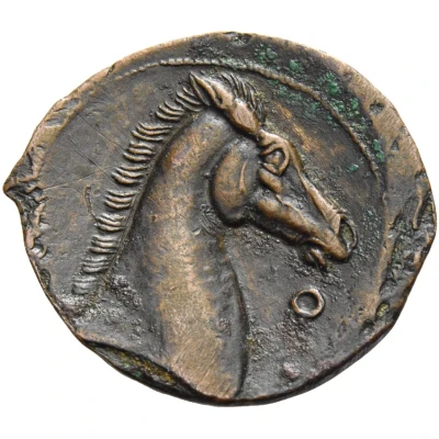 Æ Shekel with Punic Letter ʿayin 𐤏 300 BC - 264 BC back